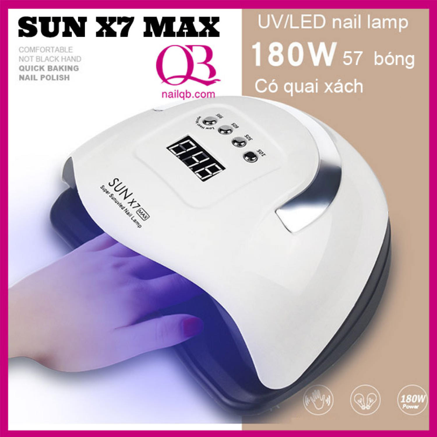 [HCM] Máy hơ ɡel (máy sấy ɡel) đèn led 48W-220W SUN 5 - SUN X9 MAX