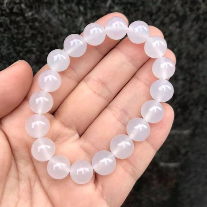 VÒNG TAY ĐÁ MÃ MÃ NÃO TRẮNG THIÊN NHIÊN