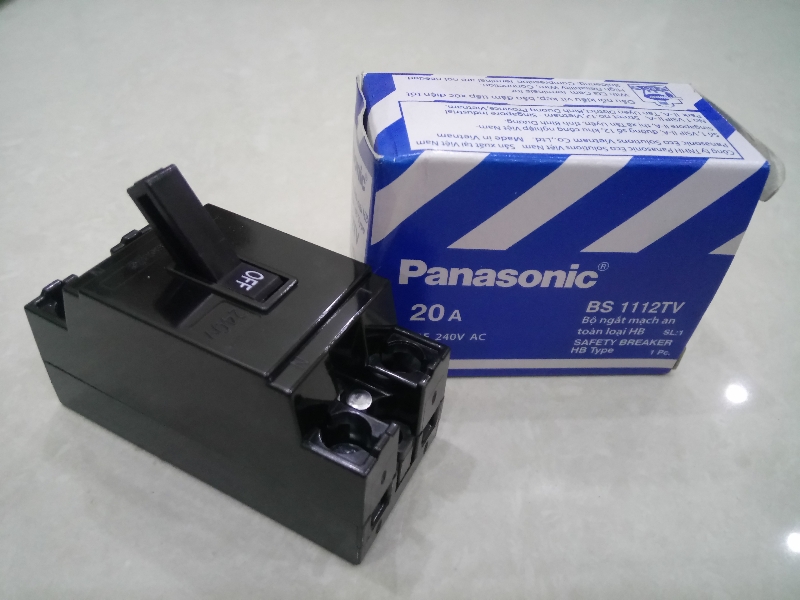 PANASONIC CB Cóc Đen, Cầu Dao An Toàn 10A,15A,20A,30A,40A - Hàng Chất Lượng - BH 12 Tháng