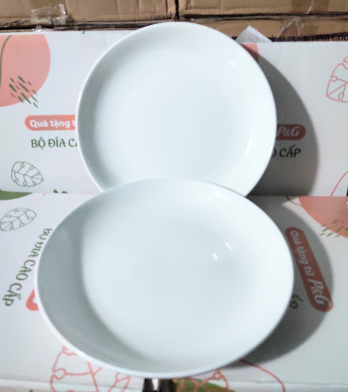 Combo 2 dĩa sứ tròn ảo 20cm