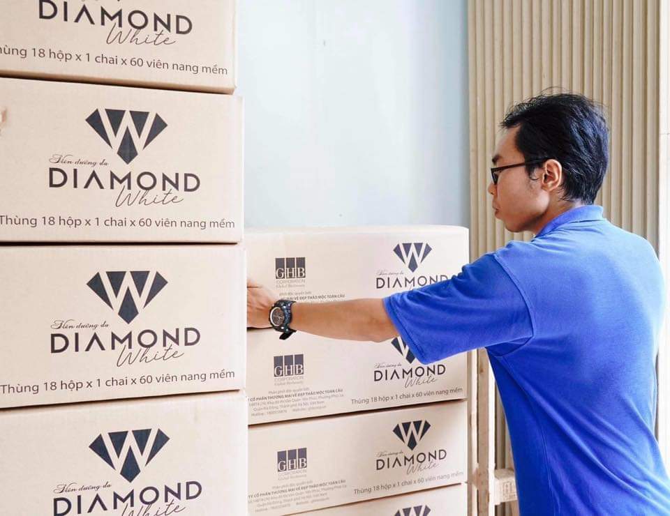 viên uống trắng da Ngọc trinh diamond white ( tem nguyên check được tin nhắn sms gởi td 8077)