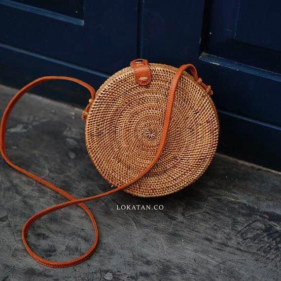 Túi Cói Mây Tre Tròn Xinh Handicraft