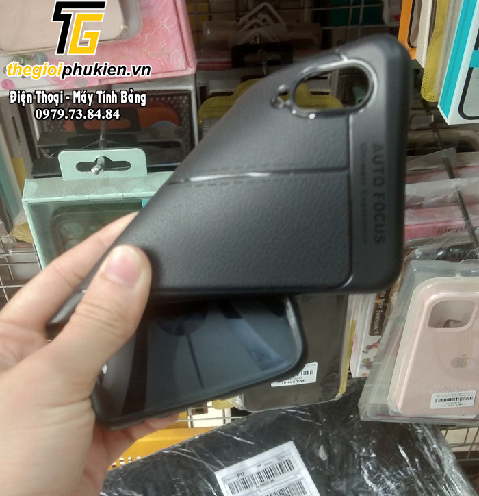 Ốp lưng sillicon giả da Auto Focus dành cho Samsung Galaxy A02