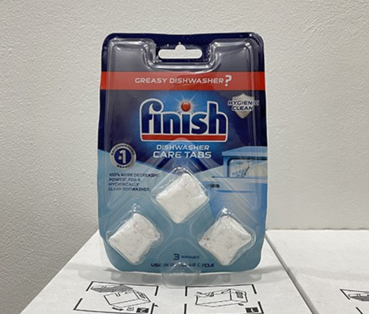 Viên vệ sinh máy rửa bát Finish vỉ 3 Viên