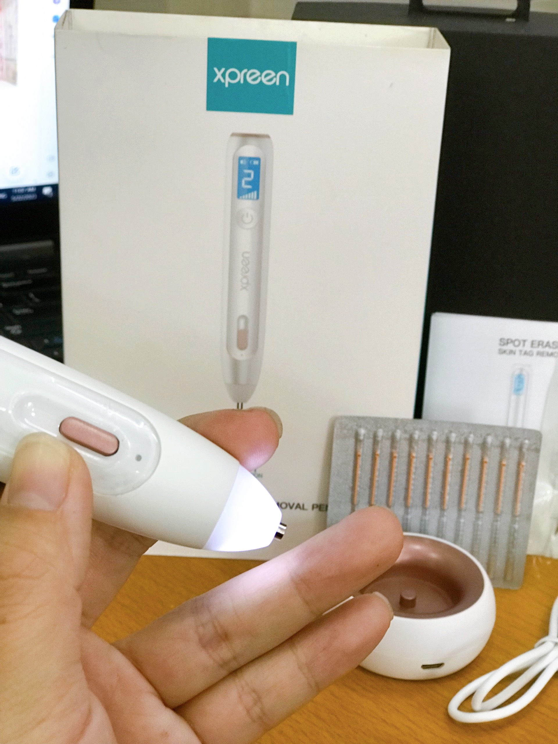 Máy Xpreen đốt mụn ruồi, mụn thịt, nhấn mí, nám tàn nhang!