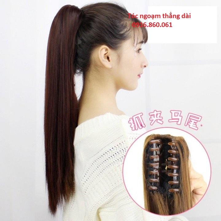 TÓC GIẢ KẸP NGOẠM THẲNG DÀI DỄ THƯƠNG