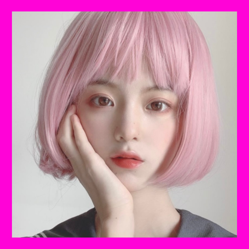 TẶNG LƯỚI - Tóc giả nguyên đầu sợi tơ có da đầu cao cấp - TG53