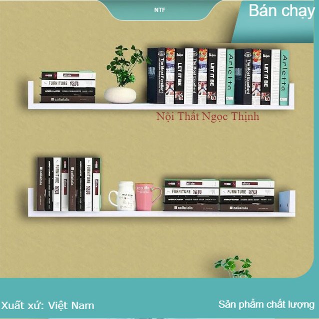 NGOTICO Kệ Trang Trí Treo Tường Cao Cấp Chữ U (sét 2 chữ u Dài 60cm)