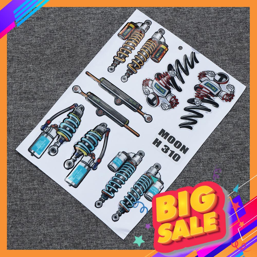 [SALE SỐC BỘ TEM DẬP NỔI TRANG TRÍ XE NHIỀU DECAL,STICKER HÌNH PHUỘC, TRỢ LỰC CAO CẤP CHỐNG NƯỚC