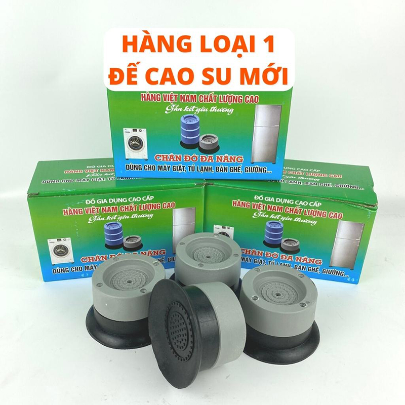 Bộ 4 chân Chống rung chân đỡ đa năng, chống rung máy giặt - mẫu MỚI Xịn