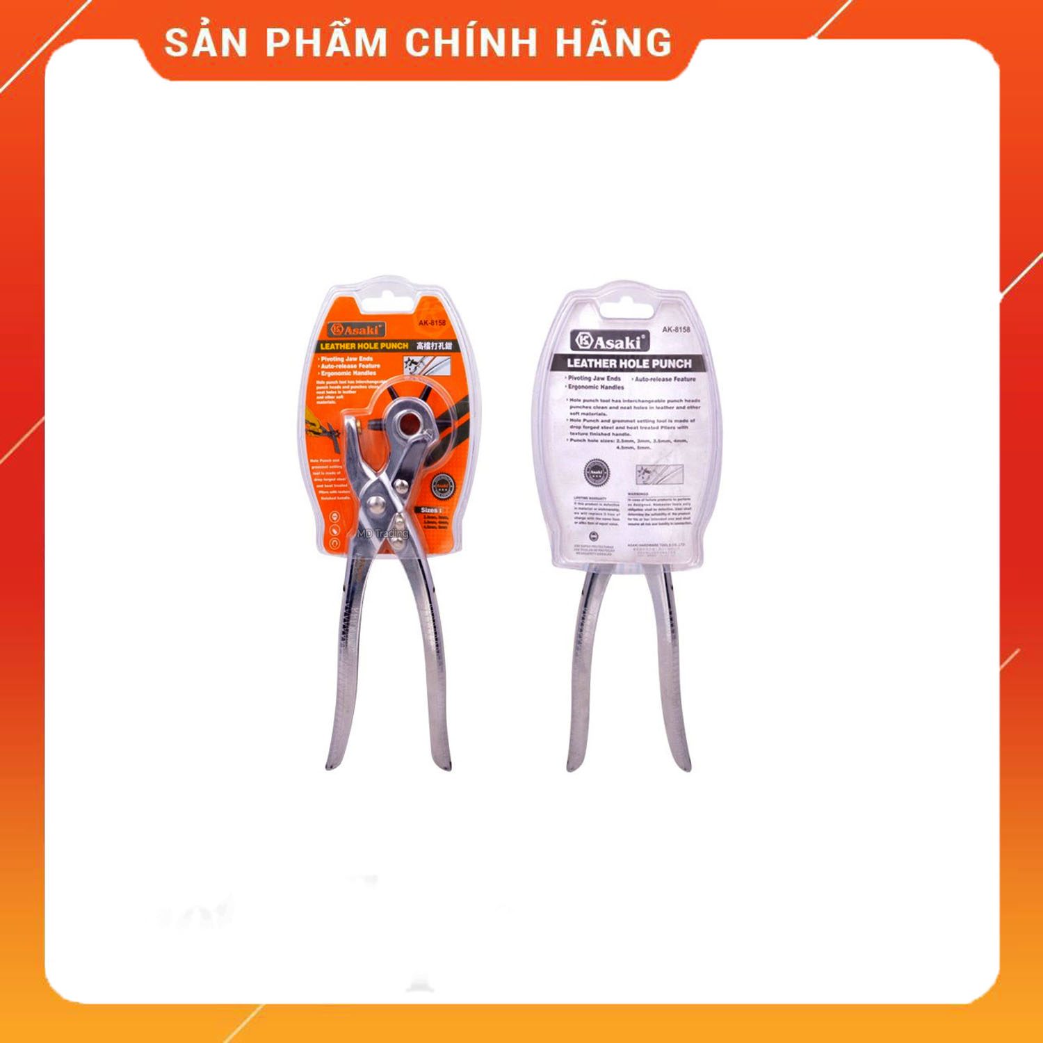 Kìm bấm lỗ dây lưng Asaki AK-8158