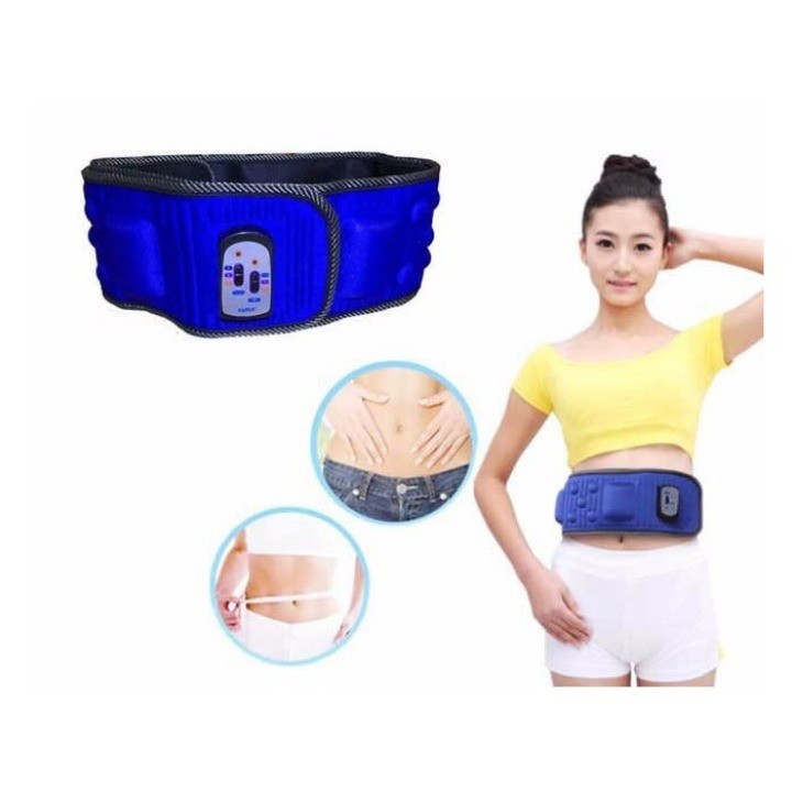 (TẶNG QUE CHỌC SIM )Đai Massage Bung , Đai Nịt Bụng Bằng Điện áng Dẹp - Eo Thon