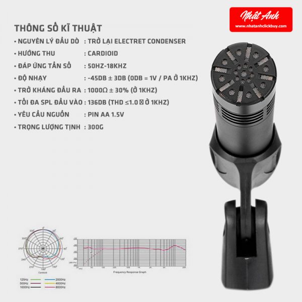 Micro thu âm nhạc cụ Takstar CM-63