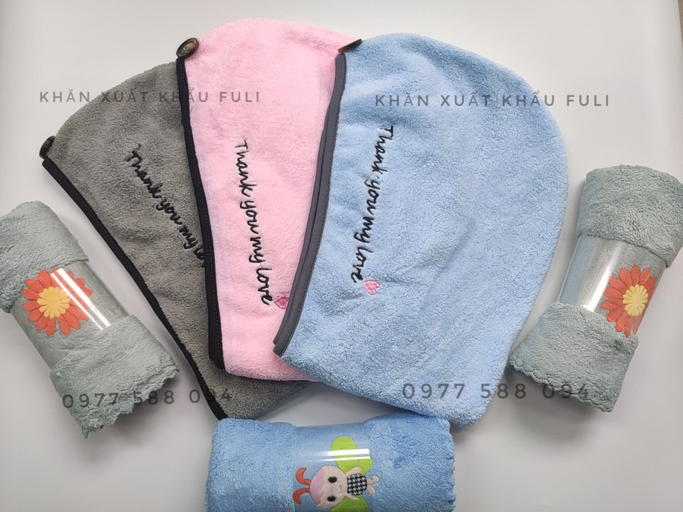 Khăn quấn tóc xuất Nhật siêu Thấm (Ảnh thật )