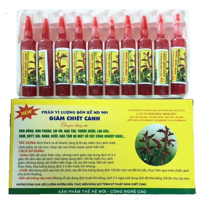 Set 10 ống phân vi lượng bón rễ chuyên giâm cành MĐ 901