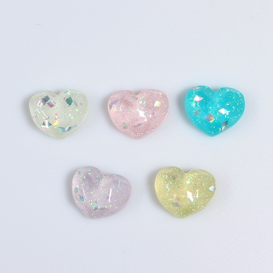 Charm slime/ dụng cụ charm trang trí hình tim - sao - hoa phát quang