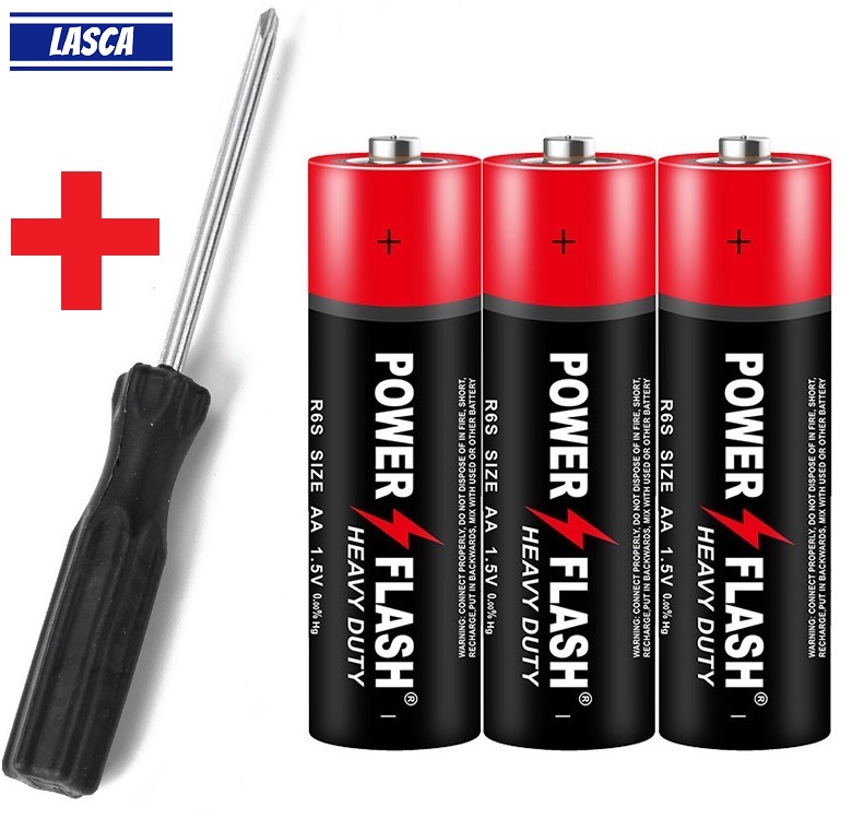 Bộ 3 Pin AA Power Flash - 1 Vít