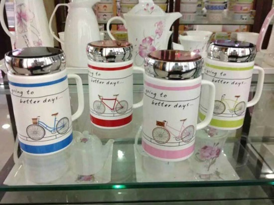 Ly sứ giữ nhiệt có nắp đậy cao cấp