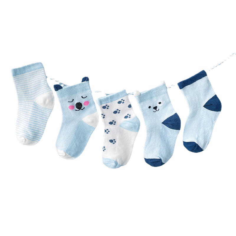 Set 5 đôi tất cho bé chất liệu len kiểu dáng cute