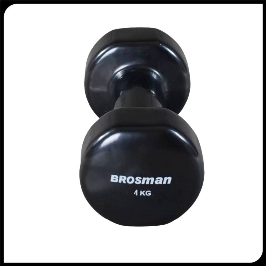 Tạ tay 4kg Brosman nhập khẩu (Bộ 2 cái tạ sắt 4kg màu đen)