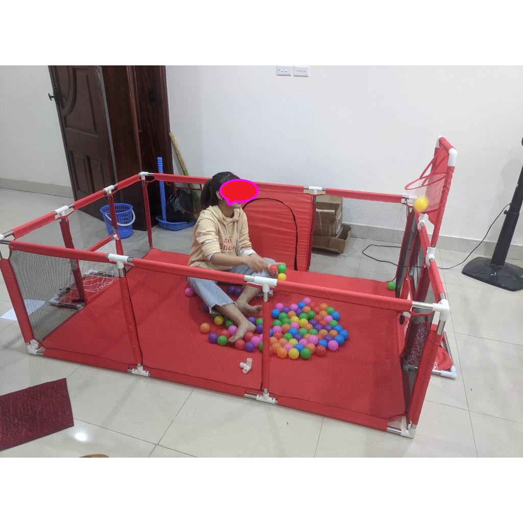 Quây bóng chữ nhật cho bé tặng kèm 100 quả bóng