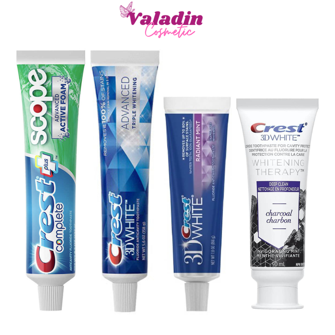 Toothpaste American crest [HCM] Complete plus Scope /3D White/brilliance G 116/158G/232g toothpaste White Teeth Toothpaste Bad breath-valadin