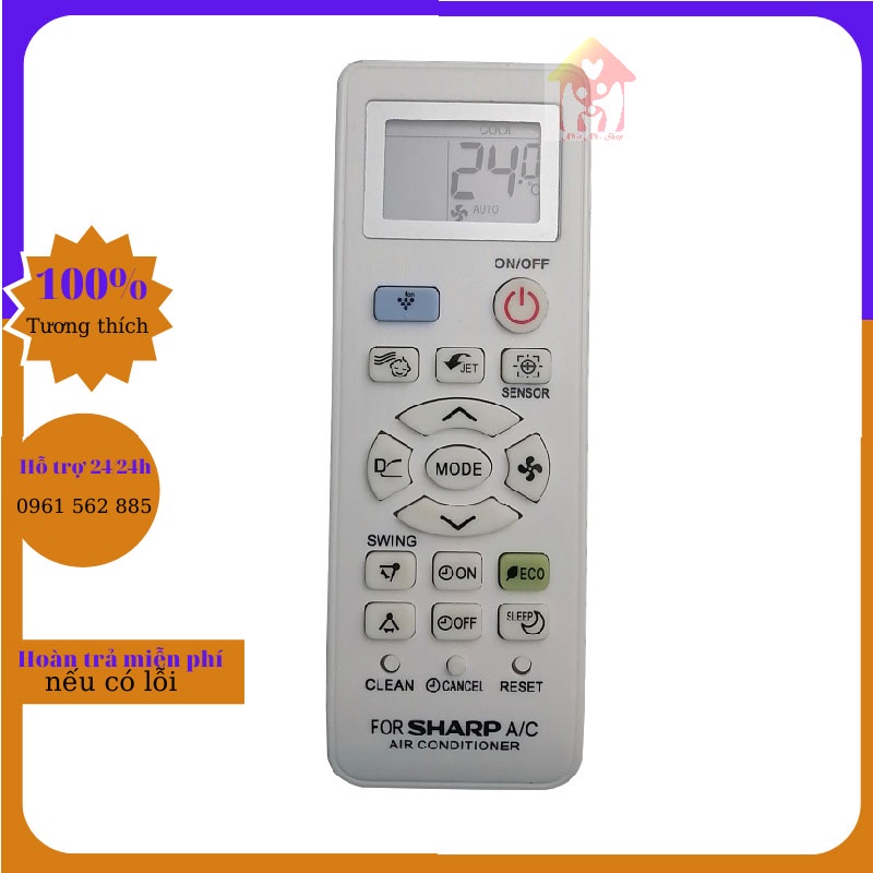 Hot!!!! Điều khiển điều hòa Sharp inverter- Remote máy lạnh Sharp inverter