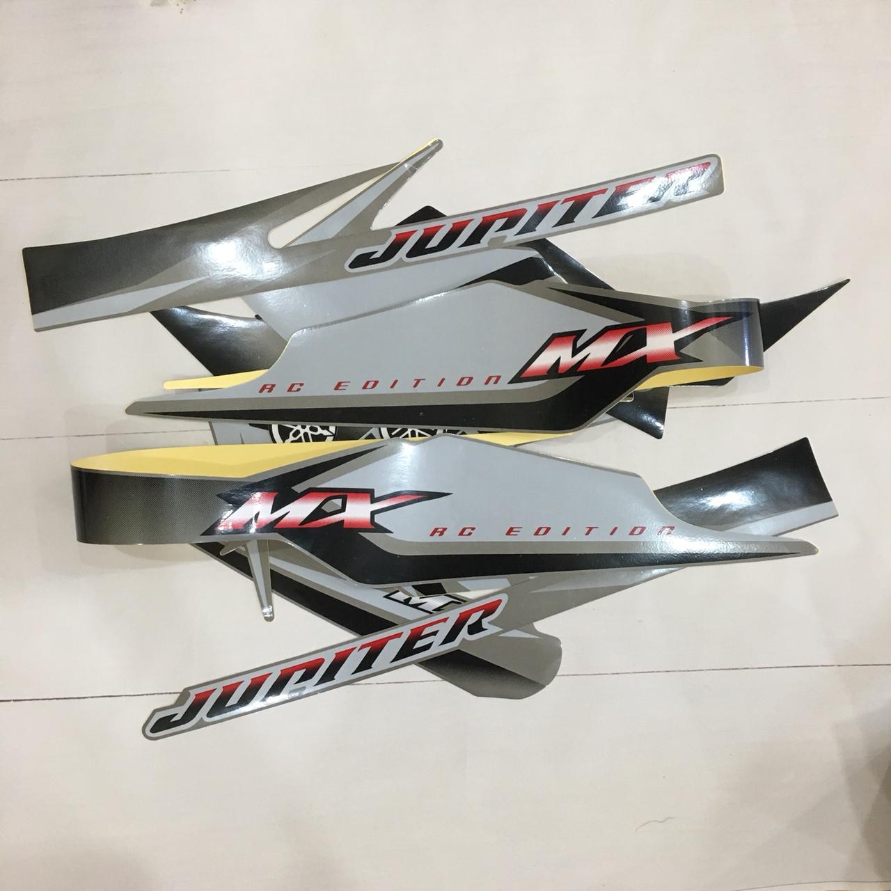 Trọn bộ tem dán xe Jupiter MX màu xám bền đẹp - A40