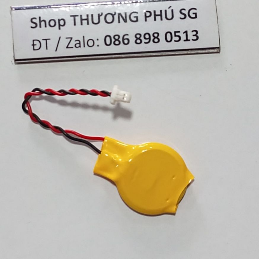Pin Cmos CR2032 - 3V (Pin cmos 2032) / Pin 2 dây đầu cắm 2 lổ, 2 râu (D x R): 3.8mm X 1.2mm