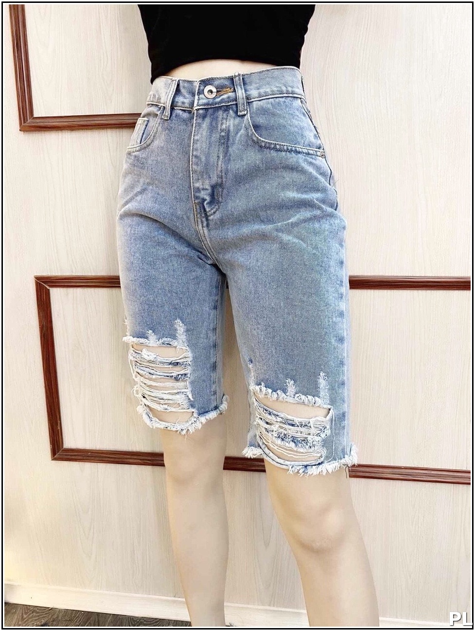 quần jean NGỐ RÁCH HAI BÊN HÌNH U 4017 -H2-1