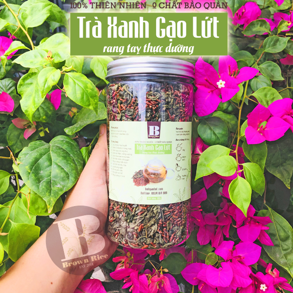 Trà Xanh Gạo Lứt Rang Brown Rice 500gr