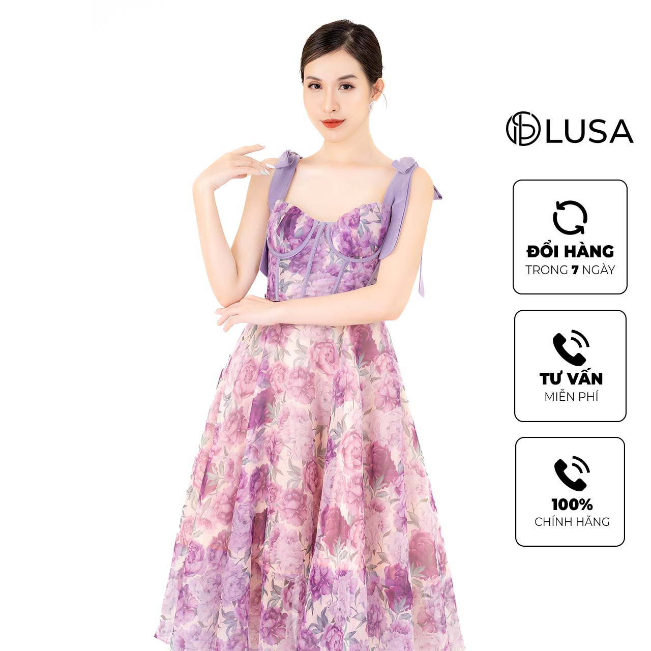 Váy hoa cúp ngực LUSA V0022