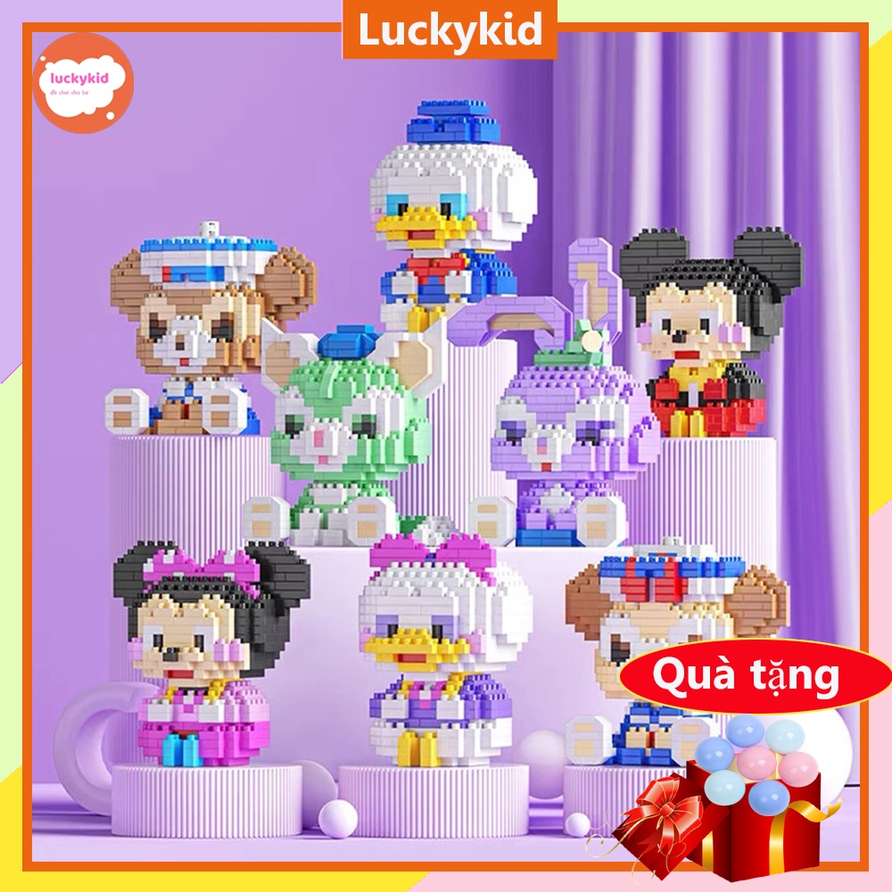 Đồ chơi trẻ em lắp ráp  Luckykid Bộ đồ chơi xếp hình lắp ghép mô hình  3D mini nhiều chi tiết cho bé trai bé gái