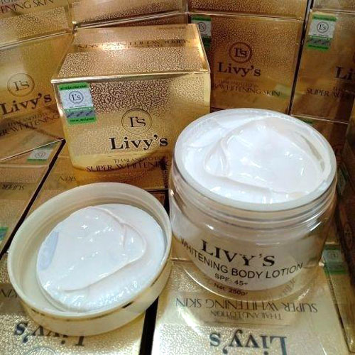Kem Body Livy Vàng Dưỡng Trắng Da Chính Hãng Chống Nắng SPF 45++