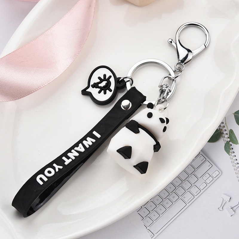 Combo móc khoá và case airpods mô hình thú Gấu trúc siêu dễ thương
