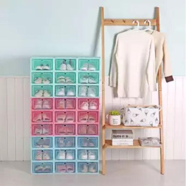 ♦ Bundle of 1 ♦ Shoes Box Stackable Storage Rack ♦ Shoe Cabinet Drawer Shelf ♦