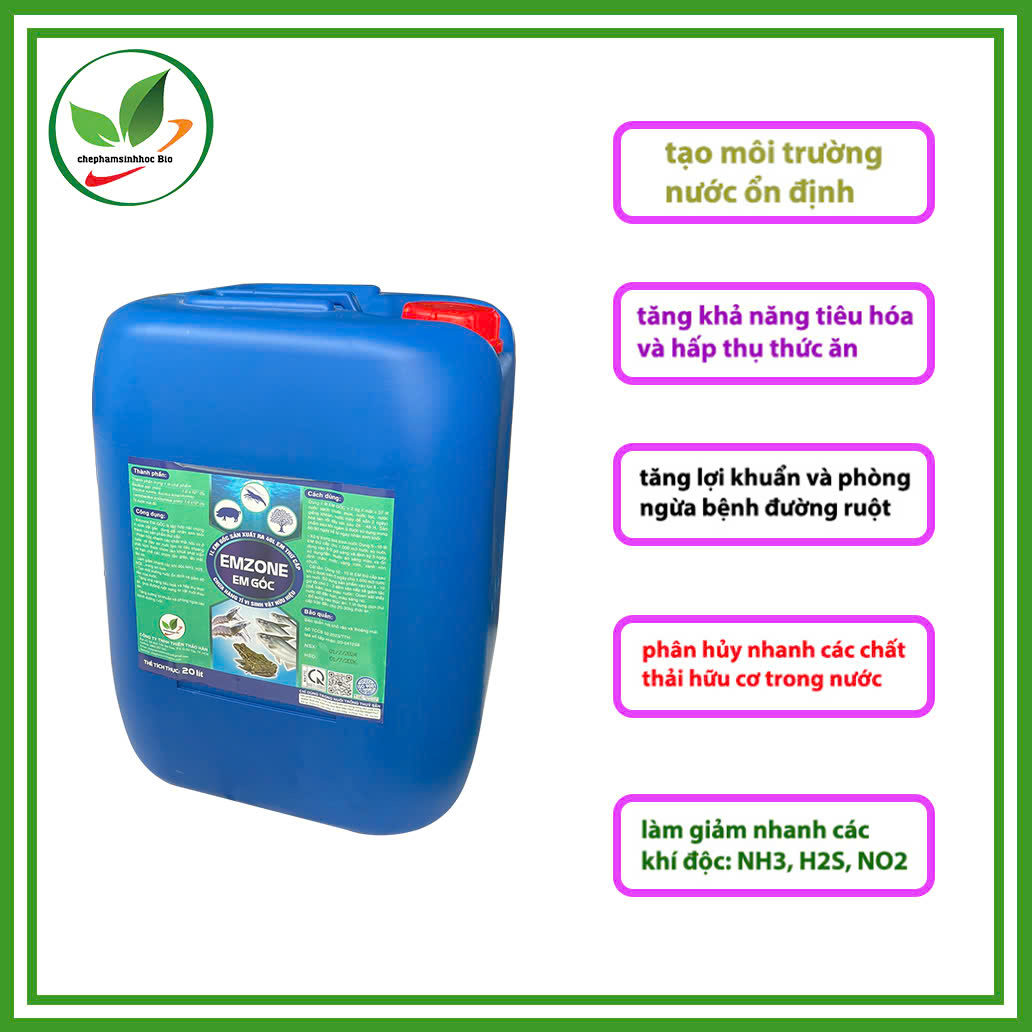 Chế phẩm sinh học EM gốc - Emzone. Can 5l