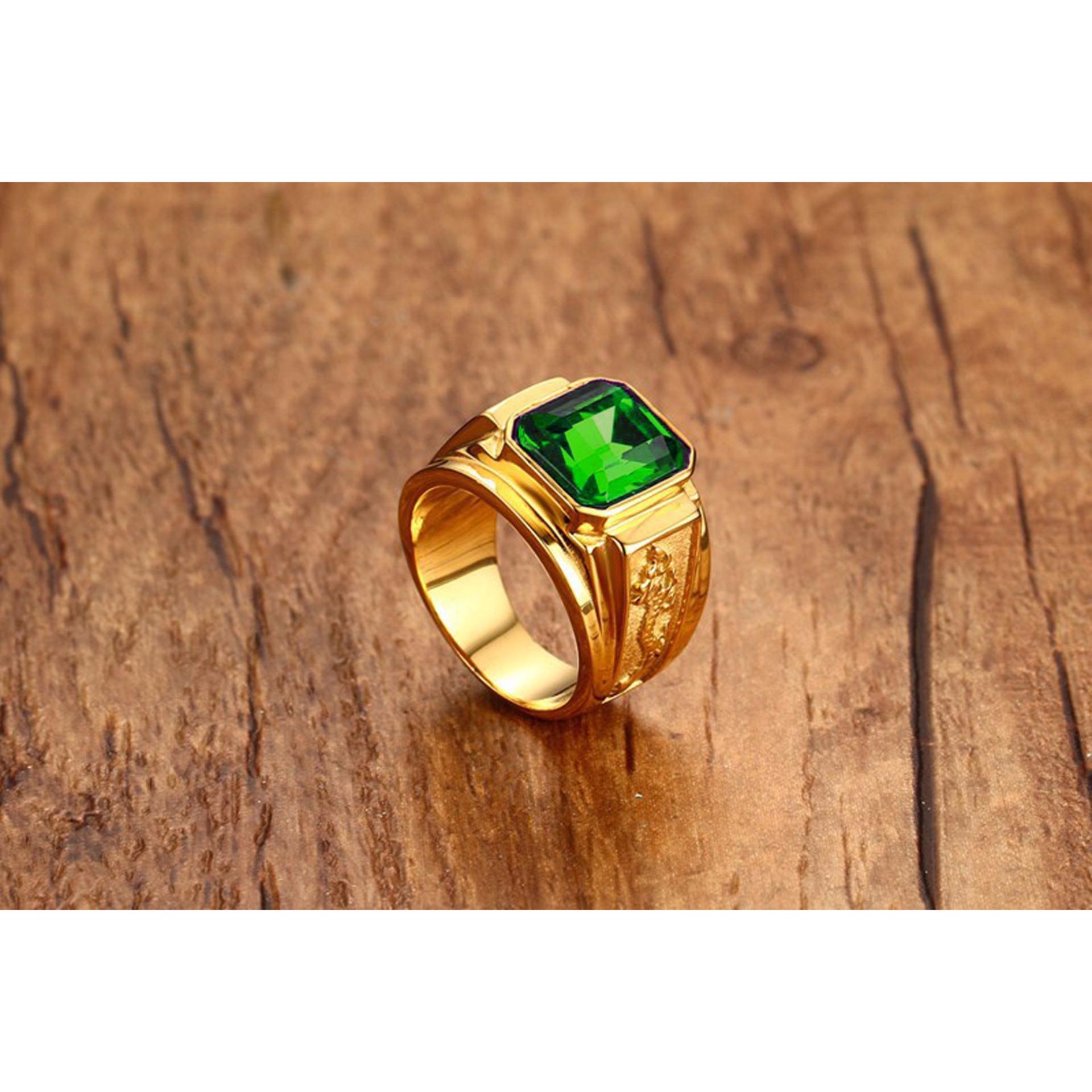 Nhẫn vàng nam mặt đá xanh lá cây có ý nghĩa gì? | Apj.vn