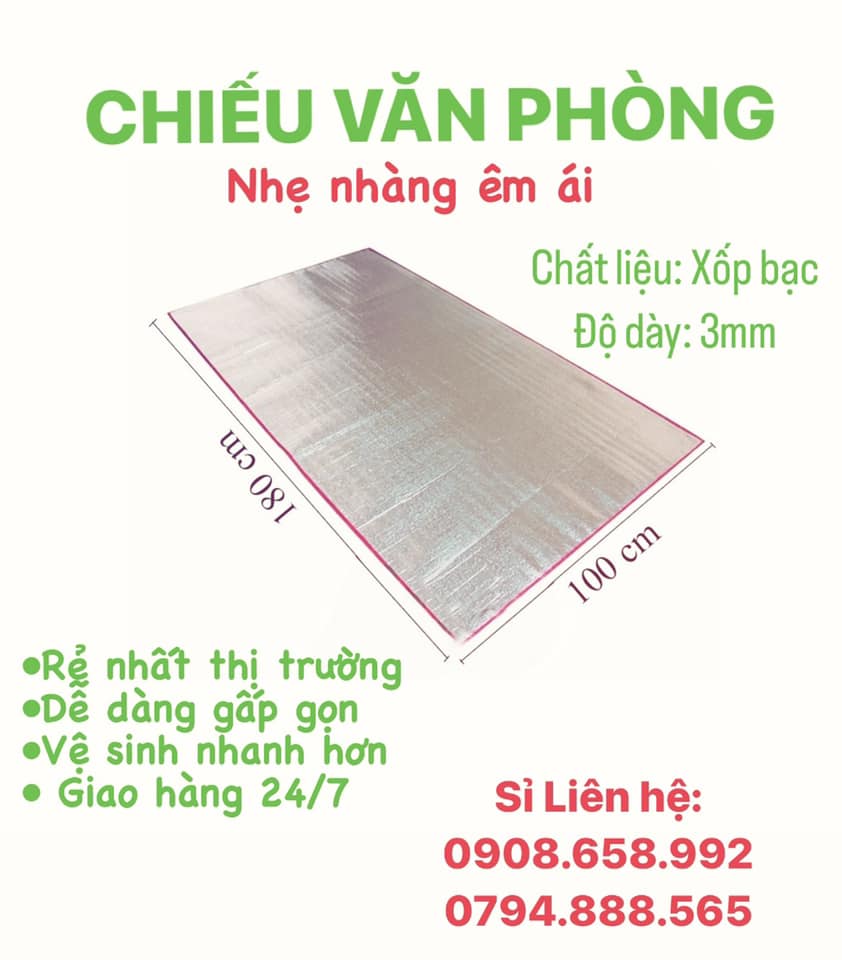 Combo 3 món thảm ngủ văn phòng (1m8 x 1m) CÓ TÚI ĐỰNG + Gối hơi + Bịt mắt