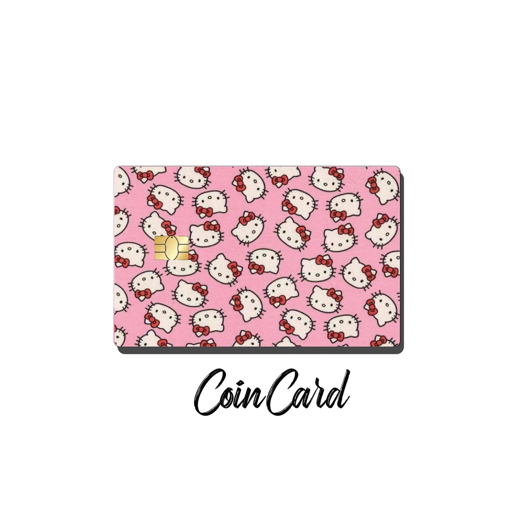 " Hello Kitty "( Decal dán Thẻ ATM, debit, thẻ từ, thẻ chung cư, bảo vệ thẻ) | Dán thẻ ATM COINCARD