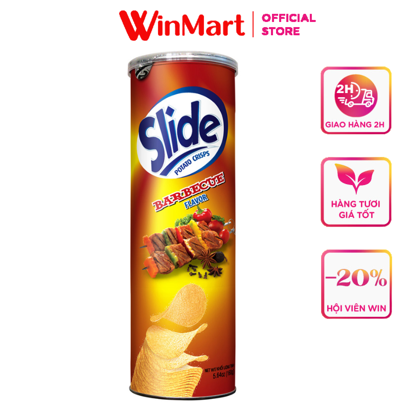 [Siêu thị WinMart] - Snack Silde khoai tây thịt nướng lon 160g