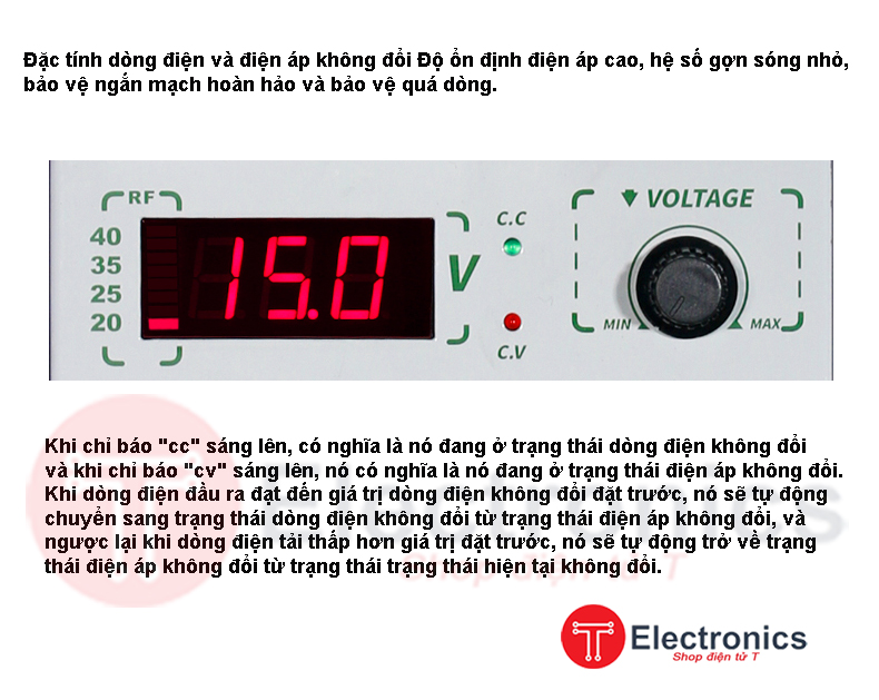 Máy Cấp Nguồn 15V/3A Yihua-1503D