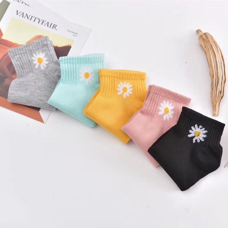 Combo 10 đôi tất nữ cổ ngắn hoa cúc