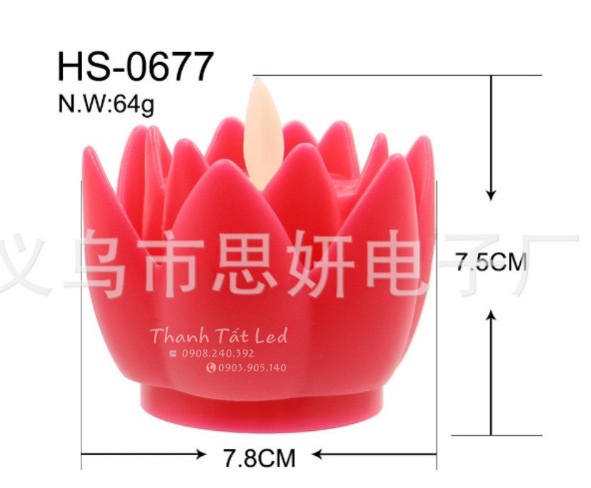 Nến sen điện tử tim lắc ( ĐÃ KÈM PIN )