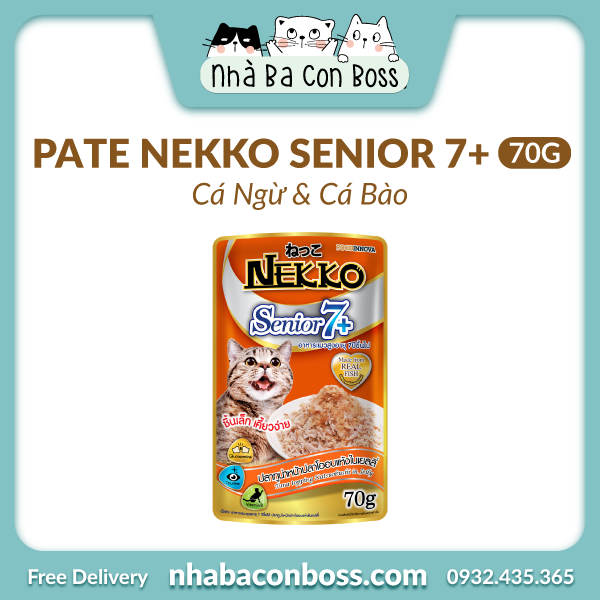 [Gói 70g] Pate Cho Mèo Nekko Senior 7+/ 11+