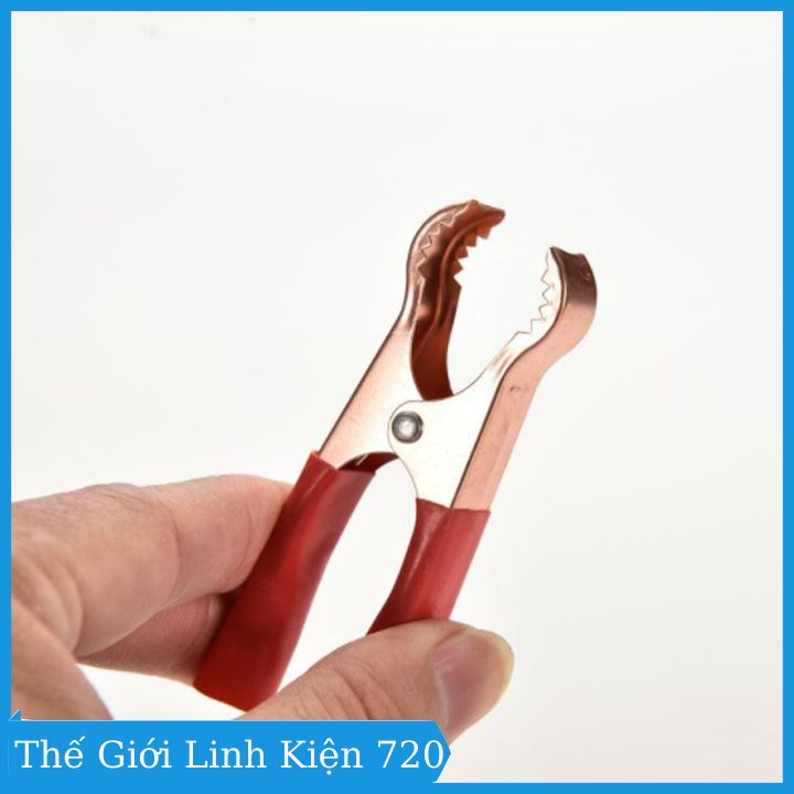 Kẹp bình ắc quy to 8cm ( 1 Đỏ - 1 Đen )