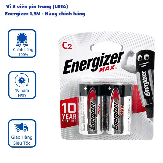 Pin Energizer C, Pin Trung E93 1.5v chính hãng