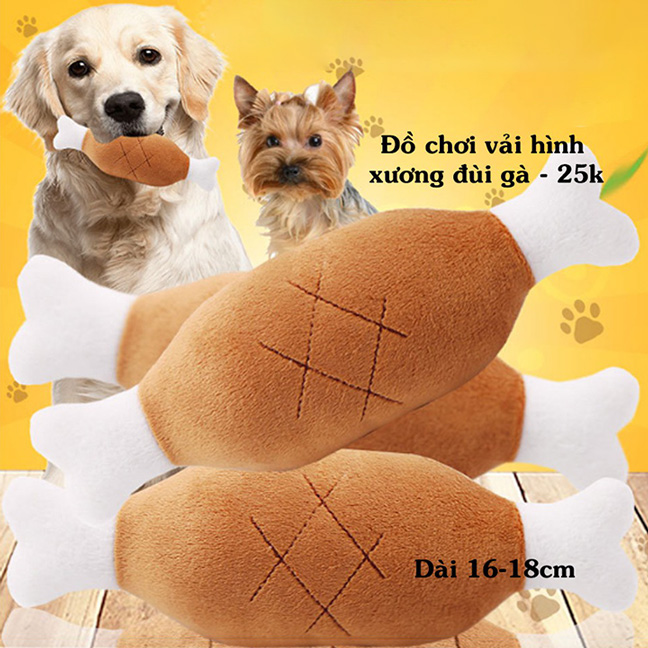 [HOÀN TIỀN 10%]Đồ chơi cho chó đùi gà vải - CutePets