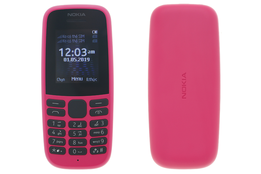 Điện thoại Nokia 105 2 Sim 4G (Hàng mới main chính hãng không hộp đủ phụ kiện) BH 12 tháng