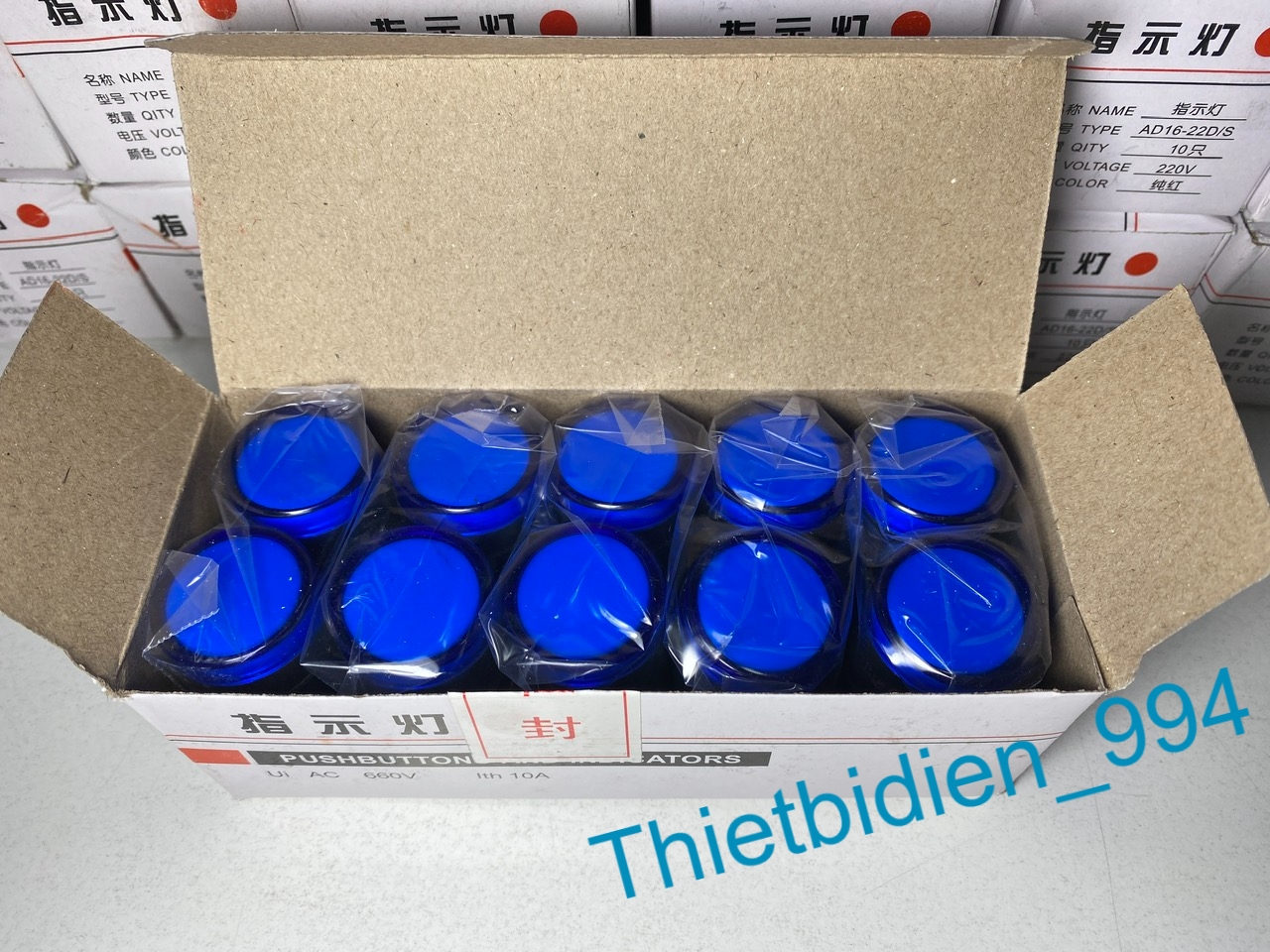 Led Phase Indicator Light Ad16-22Ds, 22mm, 220Vac Voltage